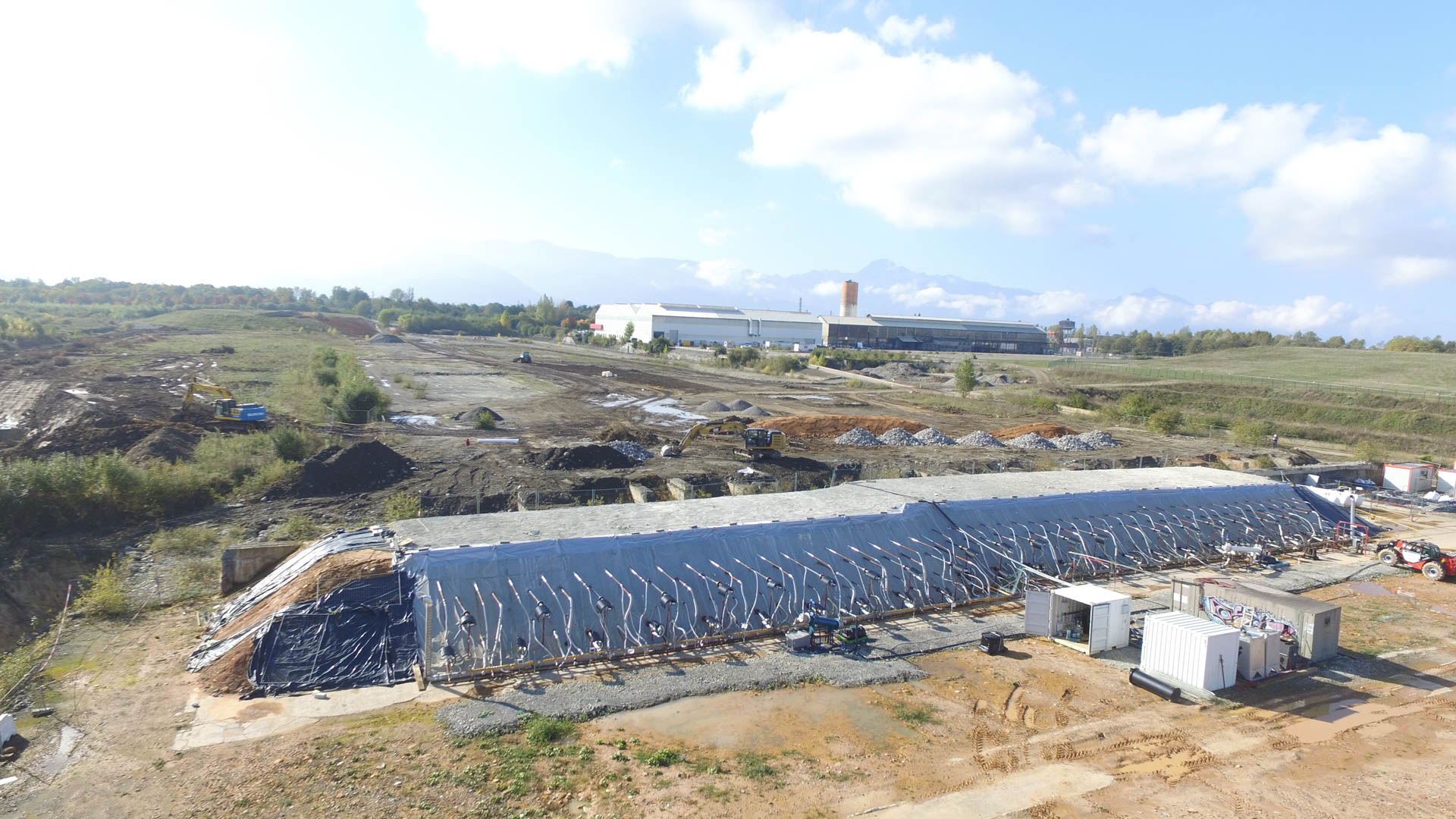 Technique de désorption thermique de sols pollués sur le chantier de l'usine de Lamnezan