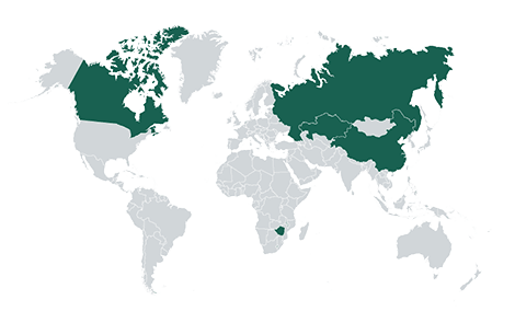 Pays producteurs d'amiante au XXème siècle